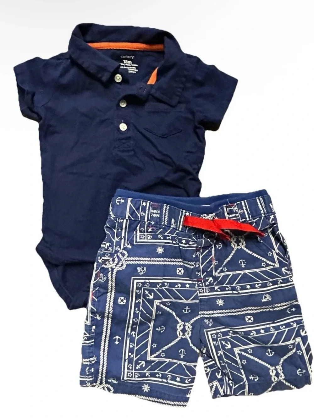 Toddler Boy Summer Clothing Romper Shorts T Shirts Swim Trunks Size 18 Months